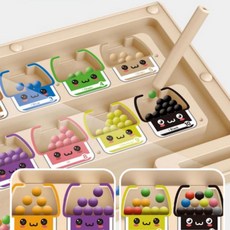 자석미로 숫자학습 색상구분 어린이 학습도구 교구 자석펜 펜잡는연습 놀이, 단품