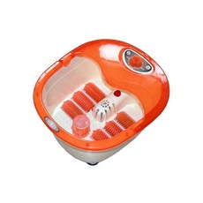 MRF健身大師 12功能陶瓷加溫型泡腳機，恆溫加熱按摩泡腳，舒緩疲勞促進血液循環, 橘色, HY-8800