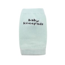 Baby童衣兒童護膝，寶寶學步爬行必備，透氣網眼動物造型，保護膝蓋安全, 1個, 針織淺綠護膝