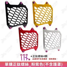 BIBI 水箱罩 適用於 DRG二代 JET SL 158 MMBCU 機車, 單購正鈦螺絲_粉紫色(不含護罩),勁六/F2.0/傲古/水冷B/NMAX