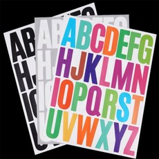 한울숨 영문 대문자 5.1cm 스티커 5.1cm스티커, 화이트