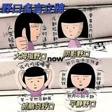 人生導師野口衕學笑子立牌可愛亞克力ins創意透明桌麵擺件裝飾, 1個, 平靜野口,收到貨後會有一層膜（記得撕哦）