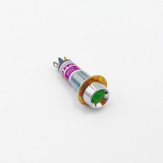 대한콘트롤 LED 표시램프 시그널램프 파일럿램프 판넬표시등 TD-208 8mm DC 12V 녹색, 1개