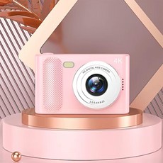 화소 듀얼 CCD 카메라 학생용 입문용 휴대용 카드형, 1개, P1 핑크 공식 표준, 기본 색상