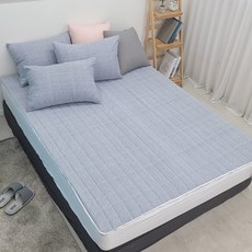 [구름안애] 국내제작 라이너 세미마이크로 온수매트커버 라텍스 탄소 전기 매트 커버, 그레이