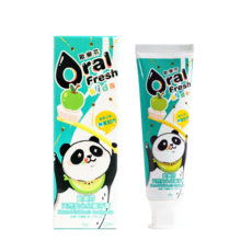歐樂芬 Oral Fresh kids 安心兒童牙膏 蘋果口味 60g 無氟配方 巴西蜂膠 木醣醇, 1個