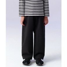 MUSINSA STANDARD KIDS 와이드 시어서커 밴딩 팬츠 [블랙] 417029
