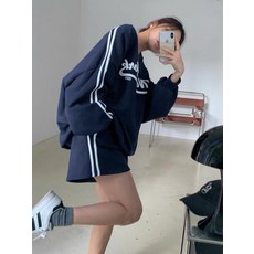 時尚運動套裝女款寬鬆休閒兩件式透氣舒適運動服