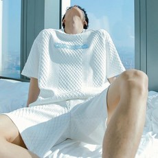 【KK】夏季新款大尺碼時尚運動套裝男士跑步休閒短褲兩件套，大碼男生休閒運動服