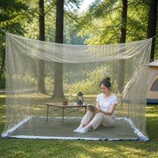 사각 모기장 카키색 대형 5인용 6인용 캠핑 텐트형, 상세페이지 참조