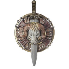 California Costumes Calico: 바바리안 전투 방패와 검 지름 30.5cm(12인치)131444