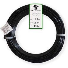 양극 산화 알루미늄 3.0mm 분재 트레이닝 와이어 250g 대형 롤(40피트) - 사이즈와 색상 선택(3.0mm 검은색), Black, 2.5mm, 1개