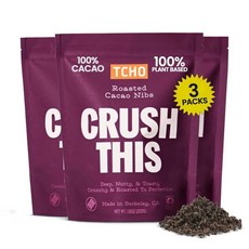 빵집 카페 TCHO 스위트 앤 새시 66% 다크 초콜릿 베이킹 쿠버처 (3개 묶음) | 공정무역 인증 비유전자변형 무유제품 비건 대두 무첨가 (각 8온스), Crush This