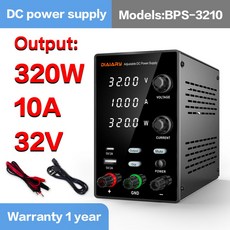 DC 전원 공급 장치 실험실 레귤레이터 스위칭 벤치 전원 공급 장치 조정 가능 32V 10A, U 210