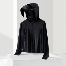 女士釣魚防曬衣 夏季戶外薄款UPF50防紫外線 輕薄透氣運動外套, 科技黑,F=M/L, 1個