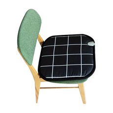 엔뚜마노 블랙스퀘어 1인용 전기방석 전기매트 온열매트 (45cm x 45cm), 엔뚜마노 1인용 블랙스퀘어 전기방석