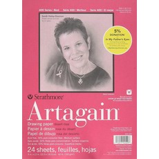 Strathmore 445-209 400 시리즈 Artagain 패드 데저트 로즈 22.9cm x 30.5cm(9 12인치) 접착제 바인드 24장 (한정 핑크 패드), Strathmore 445-209 400 시리즈 Art