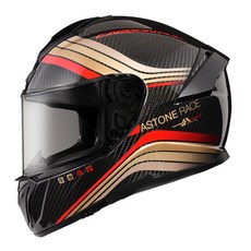 【PUPU SHOP】ASTONE GT6F-YA1彩繪 頂級碳纖維全罩式安全帽 透明碳纖維 送尼姑帽半罩頭套, 透明碳纖 / 紅灰,3XL