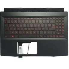 MSI Pulse GF66 MS-1581 (손목 받침대 상단 덮개 포함) 용 새 백라이트 미국/프랑스어/러시아어/스페인어, 02 Red Spanish, 02 Red Spanish