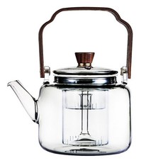 高硼矽玻璃茶壺 附濾網 耐高溫, 1個, 1250ml, 1250ML-白月曦提樑壺（蒸煮一體）