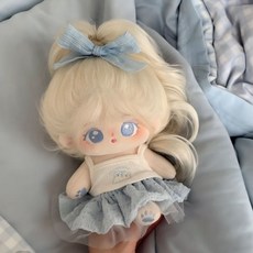 棉花娃娃衣服10cm15cm20cm釐米套裝換裝女娃分體裙子無屬性娃衣, 海鹽藍（僅娃衣）,20cm, 1個