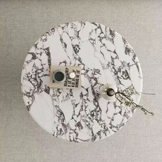 대리석 소파 티 원형 인조 쇼파 100x60cm 이태리 천연 마블링 대리석, 80x80x35