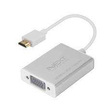 HDMI TO VGA RGB 변환 컨버터 젠더 노트북 모니터HDMI출력, 본상품선택, 1개