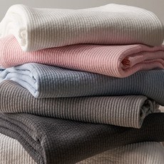 국내산 순면 60수 워싱 피그먼트 침대패드 겸 패밀리 이불 패드, 그레이