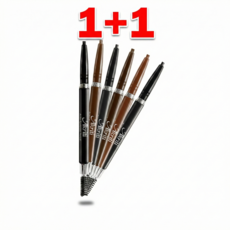 1+1 아크리티 오토 아이브로우 펜슬 본품, 2개, 04_흑갈색