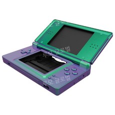 eXtremeRate NDSL 풀세트 커스텀 교체 키트 / 닌텐도 DS Lite DIY 세트 설치 도구 포함, 카멜레온 그린  블루  퍼플