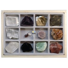 깨짐 쪼개짐 실험 세트 (12종) 방해석 형석 백운모 흑운모 투명석고외 과학 실험 키트 교구 도구 만들기