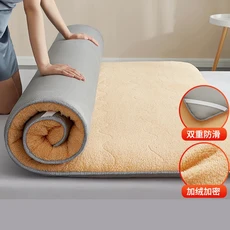 따뜻한 양털 매트리스 가정용 침대 겨울 학생 기숙사 싱글 렌탈 특수 이불, [09] 150x190cm, 02 Yellow