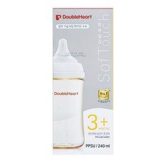 더블하트 3세대 모유실감 ppsu 젖병 단품(젖꼭지포함), 1개, 240ml