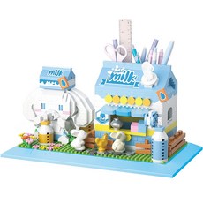 알꿀밤-나노블럭-코믹스 YK연필꽂이 밀크 시나모롤, 1개