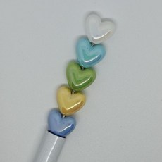 볼펜꾸미기 볼꾸 동대문 꾸미기 DIY AB코팅 컬러 하트 알록달록 미니 유광, 볼펜꾸미기 볼꾸 동대문 꾸미기 DIY AB코팅 컬러 하