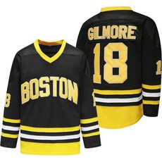 보스턴 해피 길모어 저지 #18 아담 샌들러 1996년 영화 아이스하키 할로윈 힙합 파티 스포츠 의류, X-Large