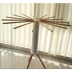 빨래 건조대 접이식 옥스퍼드 화이트 접이식 미니멀, 1. 팔각 무늬 아이보리 나무 발/봉 16봉