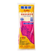 賜妳好 家庭用乳膠手套 不傷肌膚 保護雙手, 粉白色, 1個