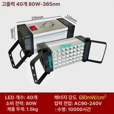 레진 코팅 UV 주얼리 램프 조사기 고출력 건조기 접착, 100-300W, 40구 80W-365nm, 기본 색상