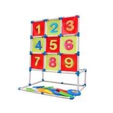 점수판맞추기 축제 학교 놀이 골대다트 표적 체육대회, 소프트패널9각형그리드+10개의플라잉디스크, 1개