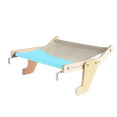 貓咪吊床 懸掛式萬用貓吊床, 雙貓床 送硅藻地墊-藍色 加寬加大布面, 1個