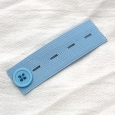의류 부자재 허리 사이즈 조절 신축 밴드 단추 블루