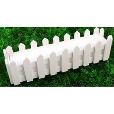 꽃꽂이용 스티로폼박스 원목 울타리모양 조화화분 인테리어소품, 1개, 화이트 - 대