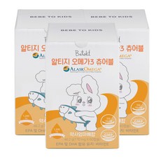 베투키 알티지 오메가3 맛있는 미니 키즈 츄어블, 3개, 60정