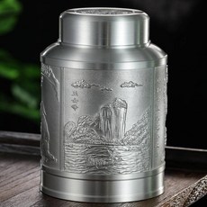 熱銷下殺廠家直銷錫制茶葉罐密封錫罐家用大號一斤紅綠茶便攜包裝盒儲茶罐joe182450, 1個, 大號小口大紅袍, 大號小口大紅袍