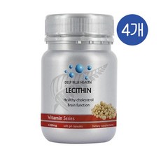 딥블루헬스 대두 레시틴 1200mg 소프트젤 DEEP BLUE HEALTH Lecithin, 4개, 60정