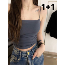 1+1 여성 기본 캡내장 끈나시티 2P