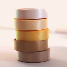 리본빌 클래식 양면 공단 리본 10mm 3마 포장 리본공예 DIY, 1개, 660 옐로