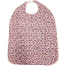 성인 턱받이 성인 앞치마 방수 환자용턱받이 식사 간병 요양, 핑크들꽃, 1개