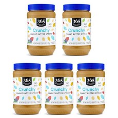 365 Whole Foods Market 365 홀푸드마켓 크런치 땅콩버터 1.13kg, 5개